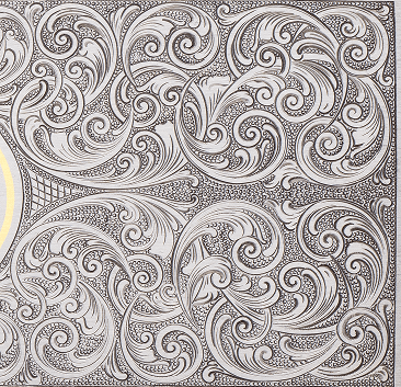 American engraving style scrollwork pattern